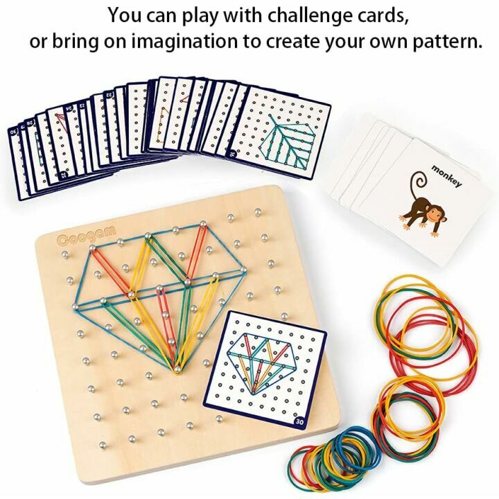 Wooden Geo Board for Kids | Discover STEM Learning