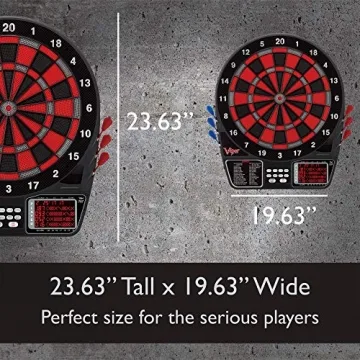 Viper 797 Electronic Dartboard, Quick Access To 301 And Countup From Button Interface, Extended Catch Ring, 11 Square Inch Scoreboard Display, Includes Darts And Extra Tips, 43 Games And 241 Options
