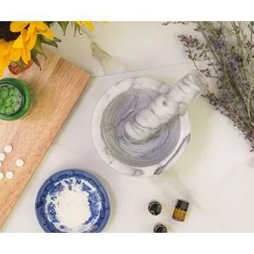 HIC Kitchen Mortar and Pestle Set for Spices and Herbs