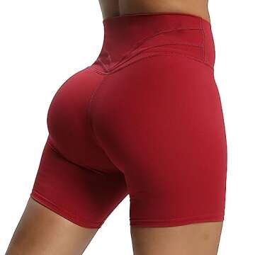 Aoxjox Trinity Workout Biker Shorts for Women Tummy Control High Waisted Exercise Athletic Gym Runni...