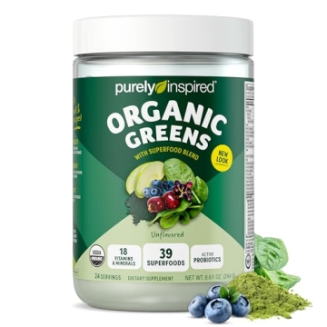 Purely Inspired Organic Greens Powder for Smoothies 24 Servings