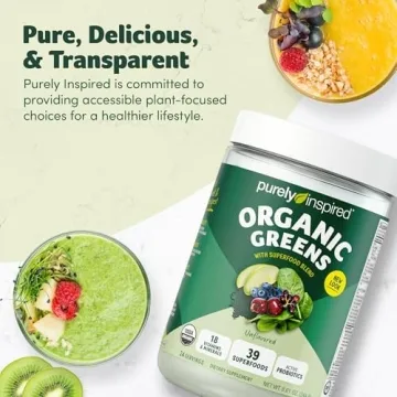 Purely Inspired Organic Greens Powder for Smoothies 24 Servings