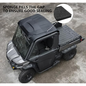 SAUTVS Sport Roof for Can-Am Defender, Dustproof Poly Roof 2-Piece Combination Hard Roof Top Sun Visor for Can-Am Defender HD5 HD7 HD8 HD9 HD10 2016-2025 Accessories (Replace #715002430)