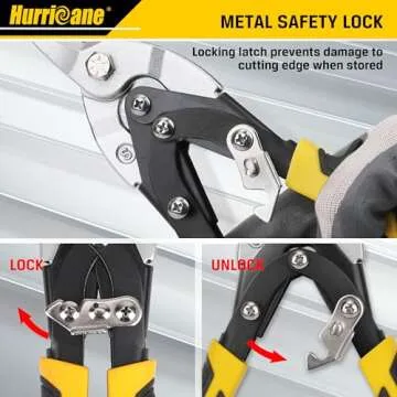 HURRICANE 10 Inch Aviation Tin Snips for Easy Cutting
