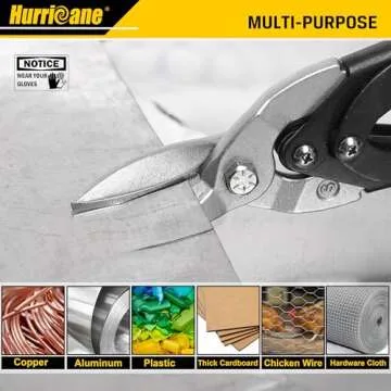 HURRICANE 10 Inch Aviation Tin Snips for Easy Cutting