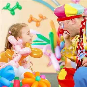 100 Pcs 260Q Balloons Kit with Pump - Kids Premium Latex Twisting Long Balloons to Make Animals Flowers, Fun Rainbow Balloons for Party Boys Girls Christmas Birthday Gifts Clowns Wedding Decor