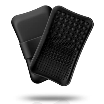Makeup Brush Cleaner Mat with Back Strap for Easy Cleaning
