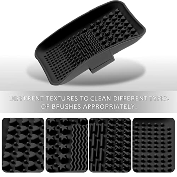 Makeup Brush Cleaner Mat with Back Strap for Easy Cleaning