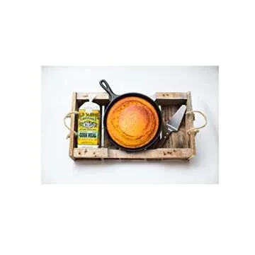 Authentic Old School Brand Stone Ground, Self-Rising, White Cornmeal (30 Ounce Bag) - Made with NON-GMO Select North Carolina White Corn