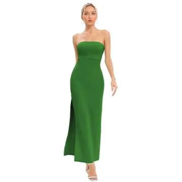 Elegant JLCNCUE Tube Strapless Maxi Dress for Women