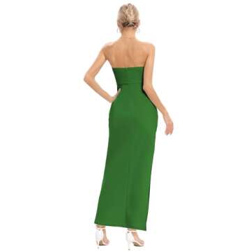 Elegant JLCNCUE Tube Strapless Maxi Dress for Women