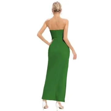 Elegant JLCNCUE Tube Strapless Maxi Dress for Women