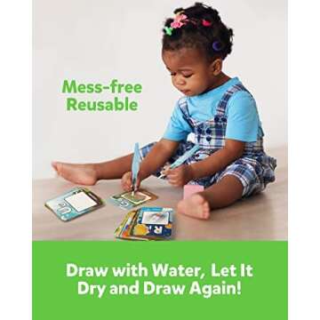 Coogam Alphabet Water Coloring Cards, Aqua Painting Doddle Flashcards, Drawing 26 Letters ABC Words, Educational Learning Toy Gift for 3 4 5 Year Old Kids Toddlers