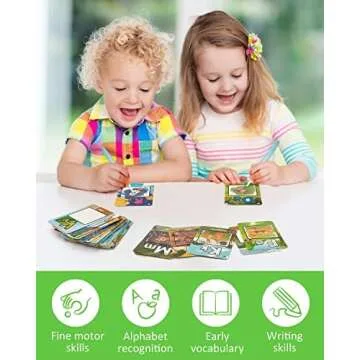 Coogam Alphabet Water Coloring Cards, Aqua Painting Doddle Flashcards, Drawing 26 Letters ABC Words, Educational Learning Toy Gift for 3 4 5 Year Old Kids Toddlers