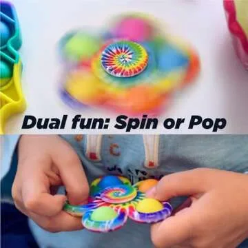 Nutty Toys Fidget Spinner - Sensory Toy for Kids & Adults - Top Stress & Anxiety Relief Gifts 2025 - Unique Easter Basket Stuffers Gift Idea - Best Toddler, Tween, Teen Girl & Teenage Boys Present