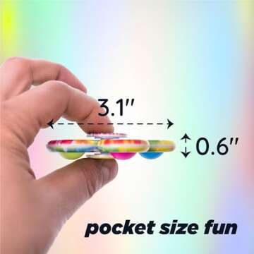 Nutty Toys Fidget Spinner - Sensory Toy for Kids & Adults - Top Stress & Anxiety Relief Gifts 2025 - Unique Easter Basket Stuffers Gift Idea - Best Toddler, Tween, Teen Girl & Teenage Boys Present