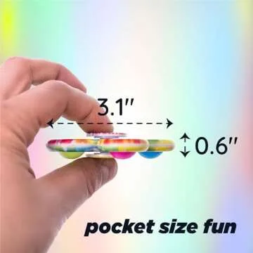 Nutty Toys Fidget Spinner - Sensory Toy for Kids & Adults - Top Stress & Anxiety Relief Gifts 2025 - Unique Easter Basket Stuffers Gift Idea - Best Toddler, Tween, Teen Girl & Teenage Boys Present