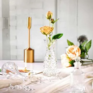 NOTCHIS 70,000 Clear Water Gel Beads for Vases, Tansparent Water Gel Beads for Vase Filler Beads, Candles, Wedding Centerpiece Floral Decorations