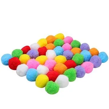 120 Assorted Pom Poms for Creative Crafts and Fun