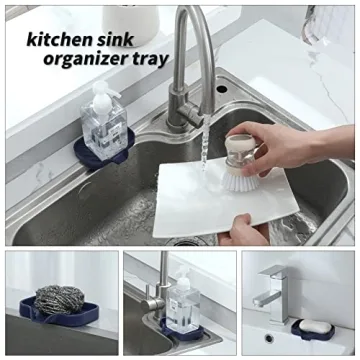 MicoYang Silicone Bathroom Soap Dish with Drain Spout