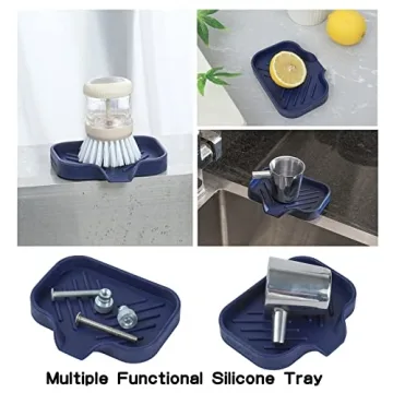 MicoYang Silicone Bathroom Soap Dish with Drain Spout