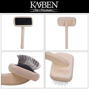 Chris Christensen Karben II Slicker Brush for Dogs, Groom Like a Professional, Ideal For All Coat Ty...