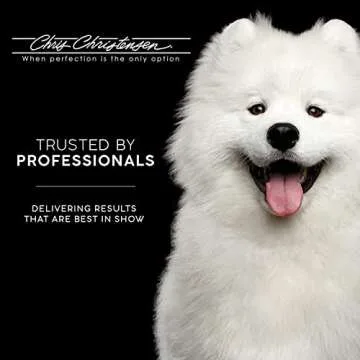 Chris Christensen Karben II Slicker Brush for Dogs, Groom Like a Professional, Ideal For All Coat Types, Remove Shedding Coat, Tangles and Dead Undercoat, 17 mm Stainless Steel Pins, Small