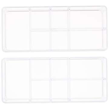 iDesign Divided Bathroom Vanity Organizer, 7.5" x 5.5 x 3.75, Set of 2Clear