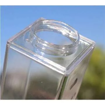 Jinberry 1000ml/34oz Cute Leakproof Clear Milk Carton Water Bottle Portable Drinkware for Outdoor Climbing Tour or Camping