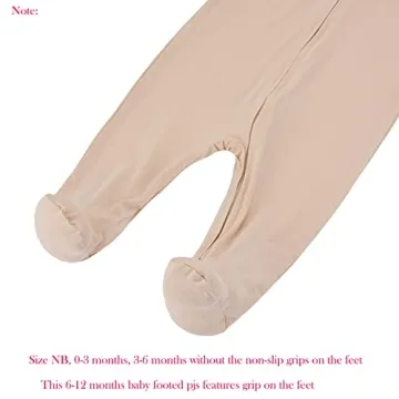 Aablexema Baby Footie Pajamas Zipper Cozy Bamboo Pjs