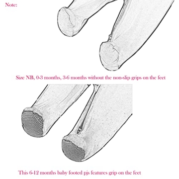 Aablexema Baby Footie Pajamas Zipper Cozy Bamboo Pjs