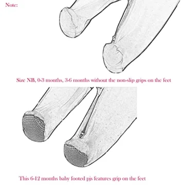 Aablexema Baby Footie Pajamas Zipper Cozy Bamboo Pjs