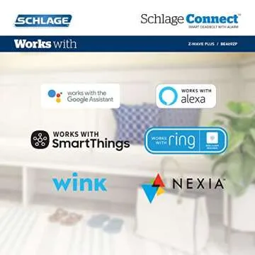 SCHLAGE BE469ZP CAM 716 SCHLAGE Connect Smart Deadbolt With Alarm Inbuilt Camelot Trim In Aged Bronze.