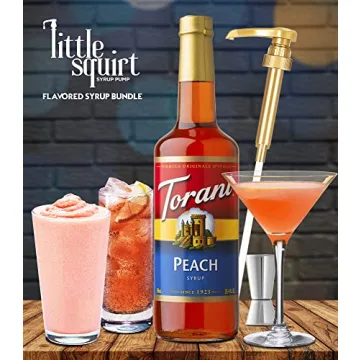 Torani Peach Syrup 25.4oz with Syrup Pump for Drinks