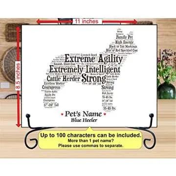 Personalized Blue Heeler Wall Art Print | Custom Gift Wrapped Dog Decor