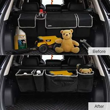 Backseat Trunk Organizer for All Cars - Durable & Easy Install