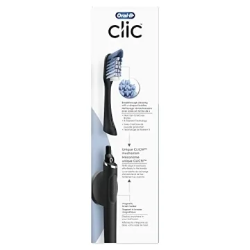 Oral-B Clic Toothbrush Matte Black with Magnetic Holder