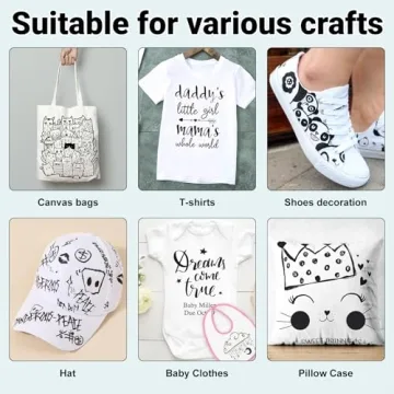 Premium Black Fabric Markers for Creative Gifts - 6 Pack