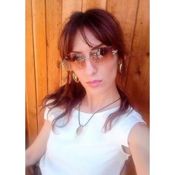 FEISEDY Vintage Rimless Sunglasses Rectangle Frameless Candy Color Glasses Women Men B2642