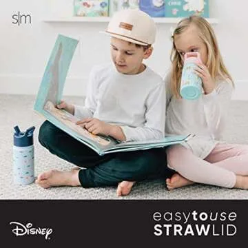 Simple Modern Disney Encanto Water Bottle with Straw Lid | Reusable Insulated Stainless Steel Cup for Girls, School | Summit Collection | 14oz, Encanto