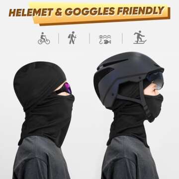 Ameceres Kids Balaclava Ski Mask Cold Weather Windproof Tactical Face Mask Winter for Skiing Snowboarding Cycling (1)