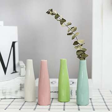 WAYUTO Small Ceramic Vase Set - Modern Minimalist Decor