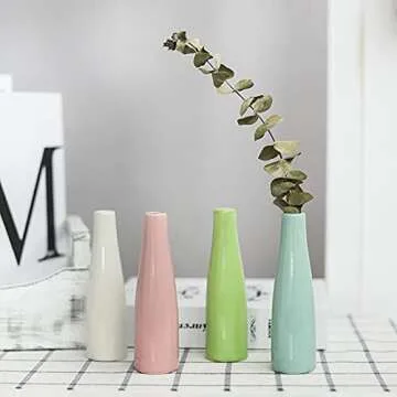WAYUTO Small Ceramic Vase Set - Modern Minimalist Decor
