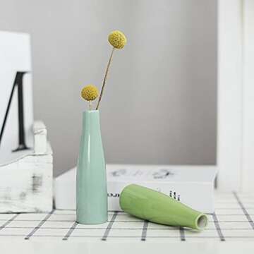 WAYUTO Small Ceramic Vase Set - Modern Minimalist Decor