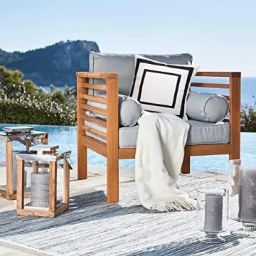 Pyonic Outdoor Waterproof Throw Pillow Covers Set of 2
