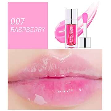 Plumping Lip Oil, Hydrating Lip Gloss Tinted Lip Balm Lip Care Transparent Toot Lip Oil, Long Lastin...