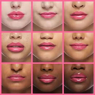 Plumping Lip Oil, Hydrating Lip Gloss Tinted Lip Balm Lip Care Transparent Toot Lip Oil, Long Lasting Nourishing Lip Glow Oil Non-sticky Big Brush Glitter Primer Lip Tint (RASPBERRY)