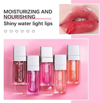 Plumping Lip Oil, Hydrating Lip Gloss Tinted Lip Balm Lip Care Transparent Toot Lip Oil, Long Lasting Nourishing Lip Glow Oil Non-sticky Big Brush Glitter Primer Lip Tint (RASPBERRY)