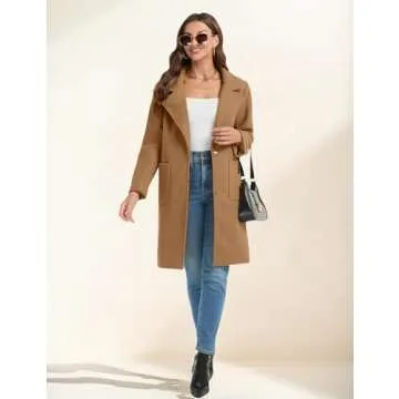 Omoone Women's Notched Lapel Wool Coats for All Occasions