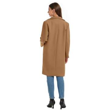 Omoone Women's Notched Lapel Wool Coats for All Occasions
